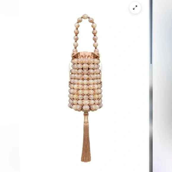 BRAND NEW MOCHA PALOMA BEADED BAG DEUSA
